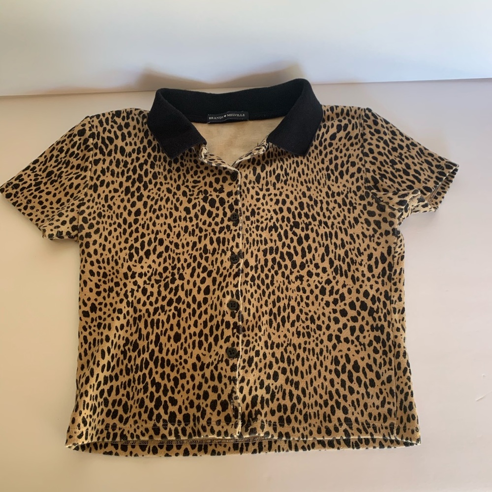 Brandy cheetah button up